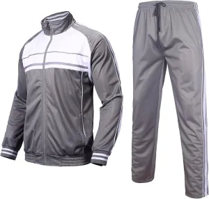 Men's Tracksuits 2 Piece Sweatsuits for Men Set Casual Athletic Jogging Warm Full Zip Sweat Suits with Pockets