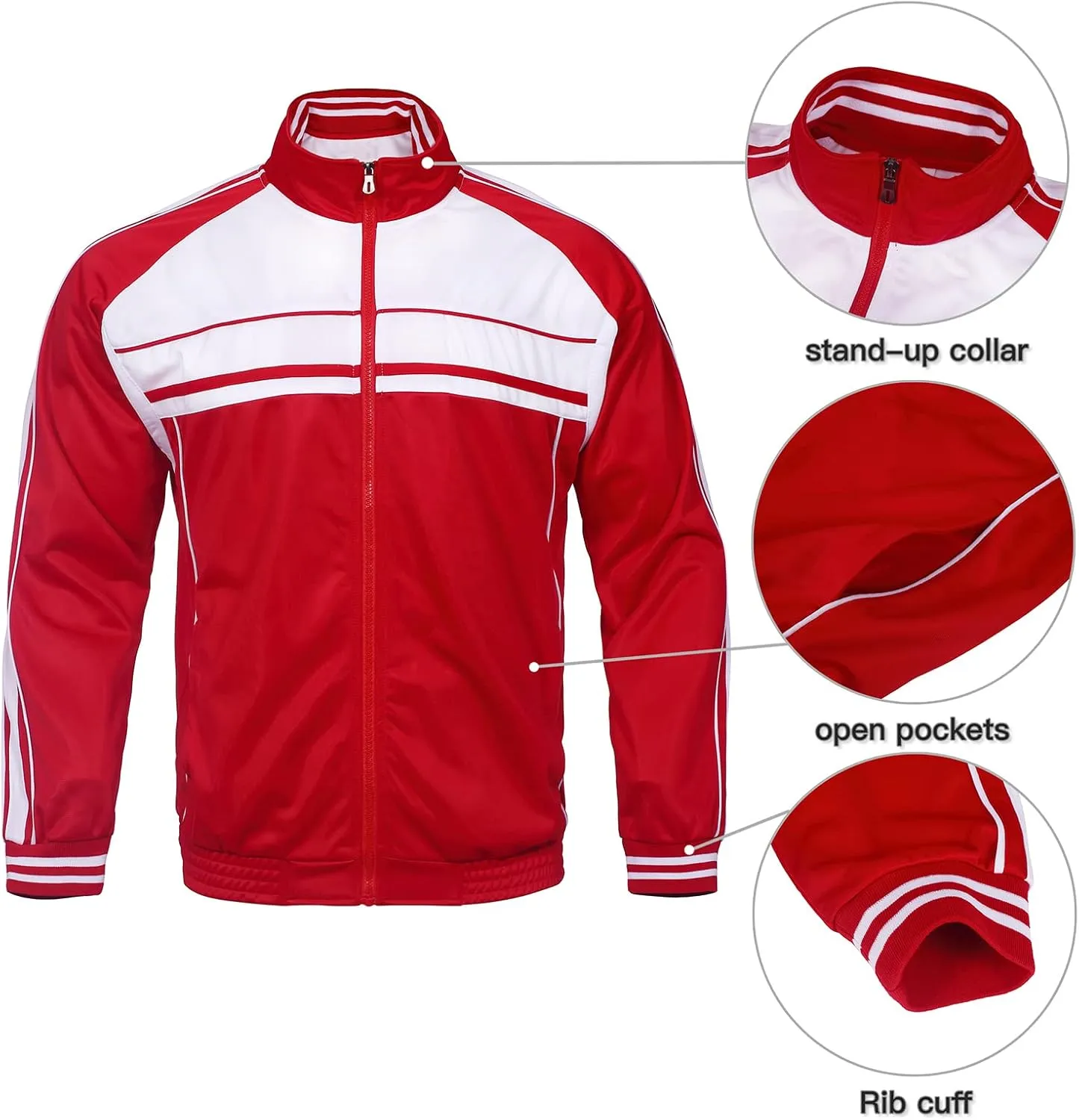 Men's Tracksuits 2 Piece Sweatsuits for Men Set Casual Athletic Jogging Warm Full Zip Sweat Suits with Pockets