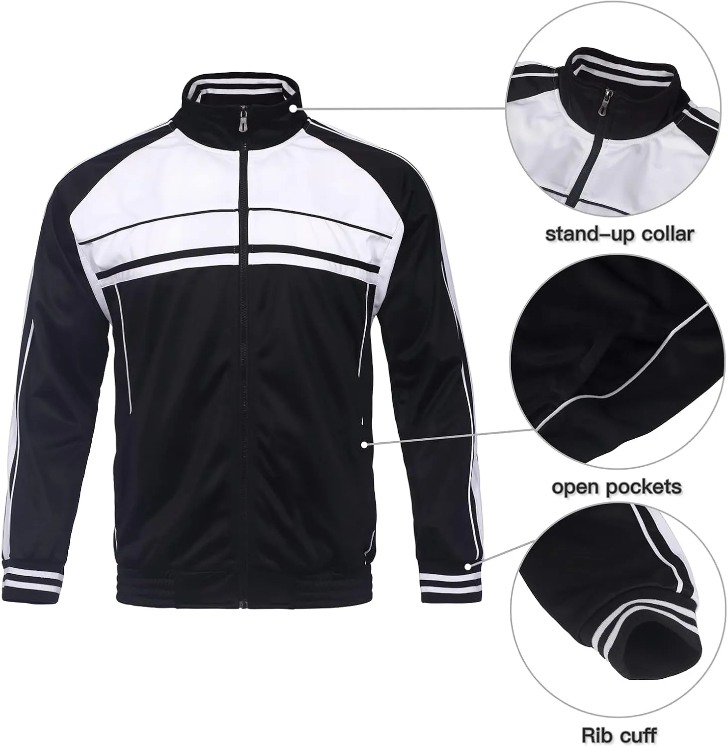 Men's Tracksuits 2 Piece Sweatsuits for Men Set Casual Athletic Jogging Warm Full Zip Sweat Suits with Pockets
