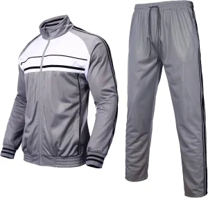 Men's Tracksuits 2 Piece Sweatsuits for Men Set Casual Athletic Jogging Warm Full Zip Sweat Suits with Pockets