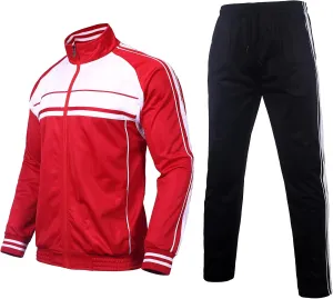 Men's Tracksuits 2 Piece Sweatsuits for Men Set Casual Athletic Jogging Warm Full Zip Sweat Suits with Pockets
