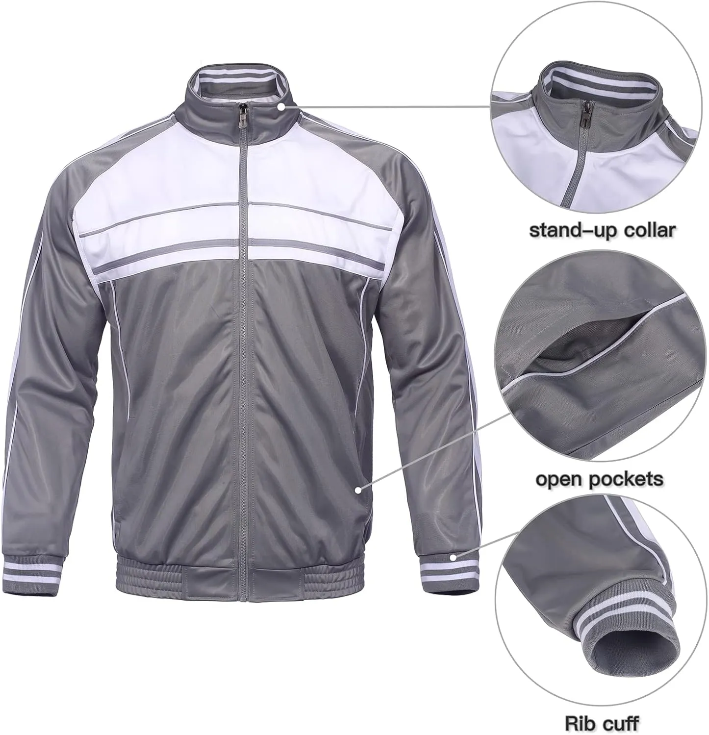 Men's Tracksuits 2 Piece Sweatsuits for Men Set Casual Athletic Jogging Warm Full Zip Sweat Suits with Pockets