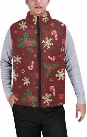 Mens Vest Symbols Of The New Year Men'S Outdoor Quilted Winter Vest Puffer Sleeveless Jacket Padded Vest