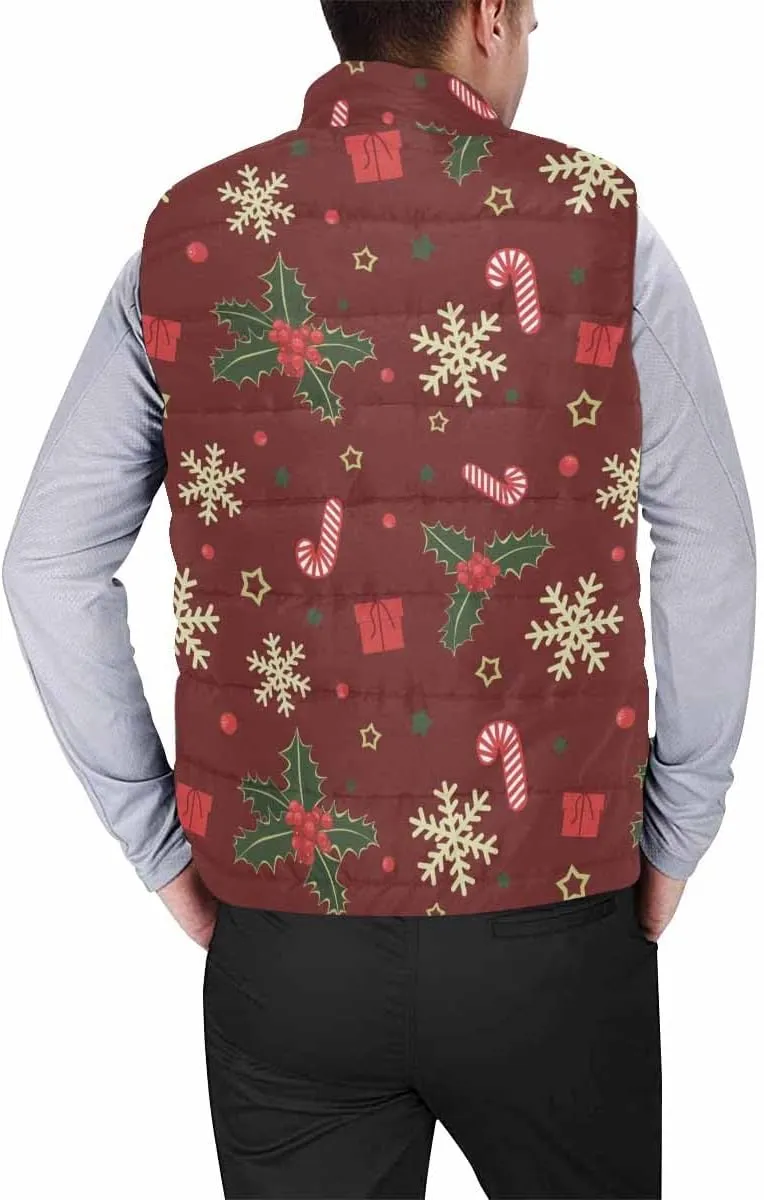 Mens Vest Symbols Of The New Year Men'S Outdoor Quilted Winter Vest Puffer Sleeveless Jacket Padded Vest
