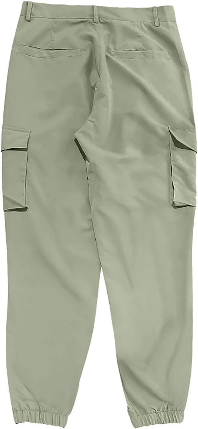 Mens Work Pants Slim Fit Cargo Pants for Men Tactical Tapered Trousers with Pocket Athletic Outdoor Joggers