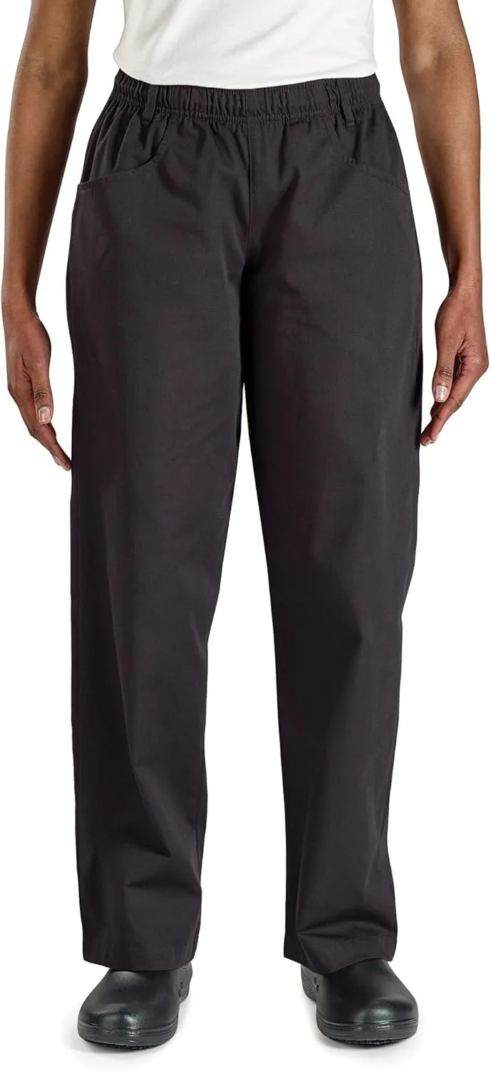 Mercer Culinary M60060BKL Millennia Women's Chef Pants, Large, Black