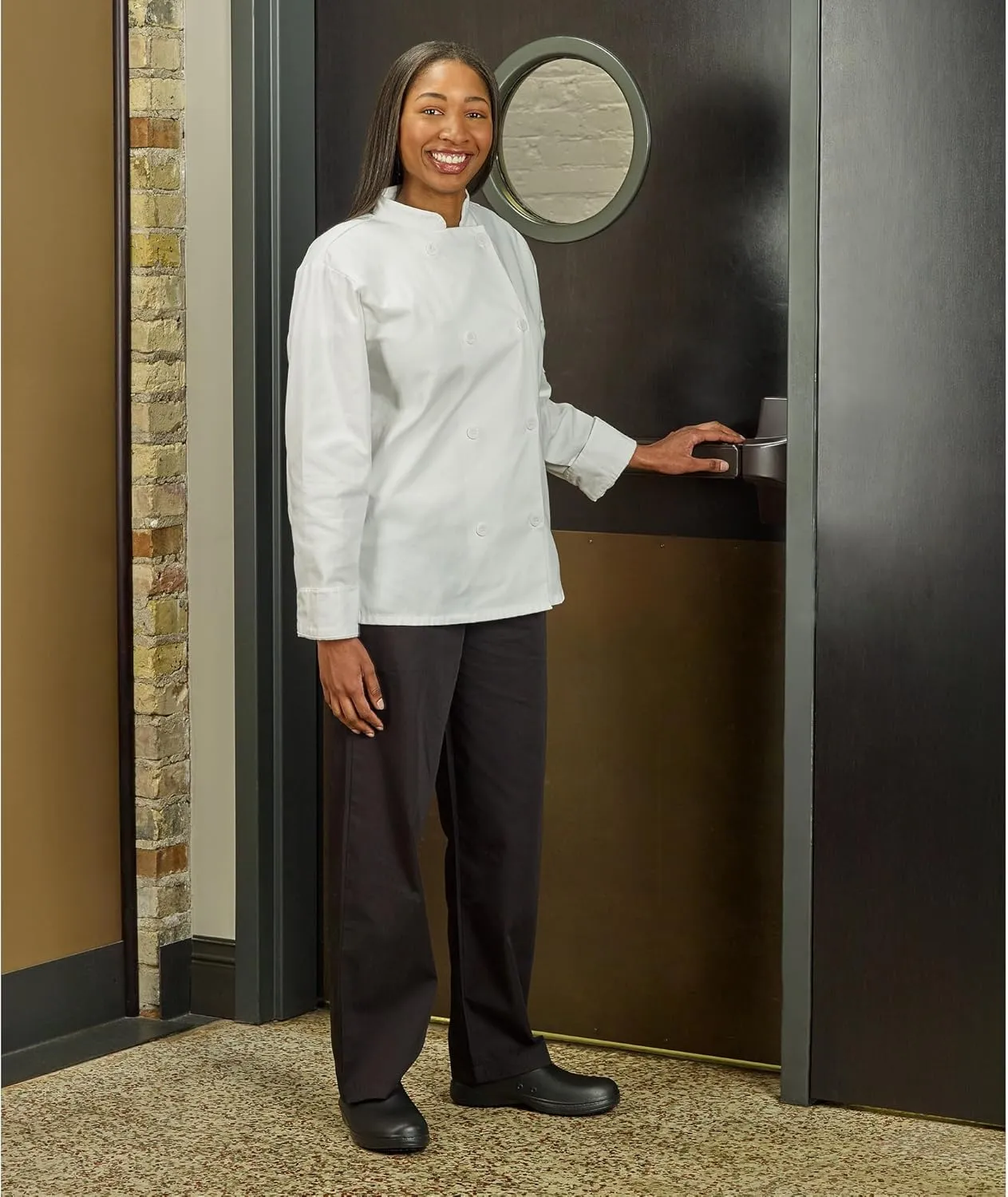 Mercer Culinary M60060BKL Millennia Women's Chef Pants, Large, Black