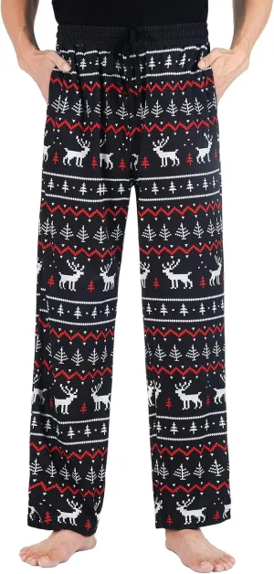 MERIABNY Mens Christmas Pajama Pants Holiday Pajamas for Lounging Sleeping Party