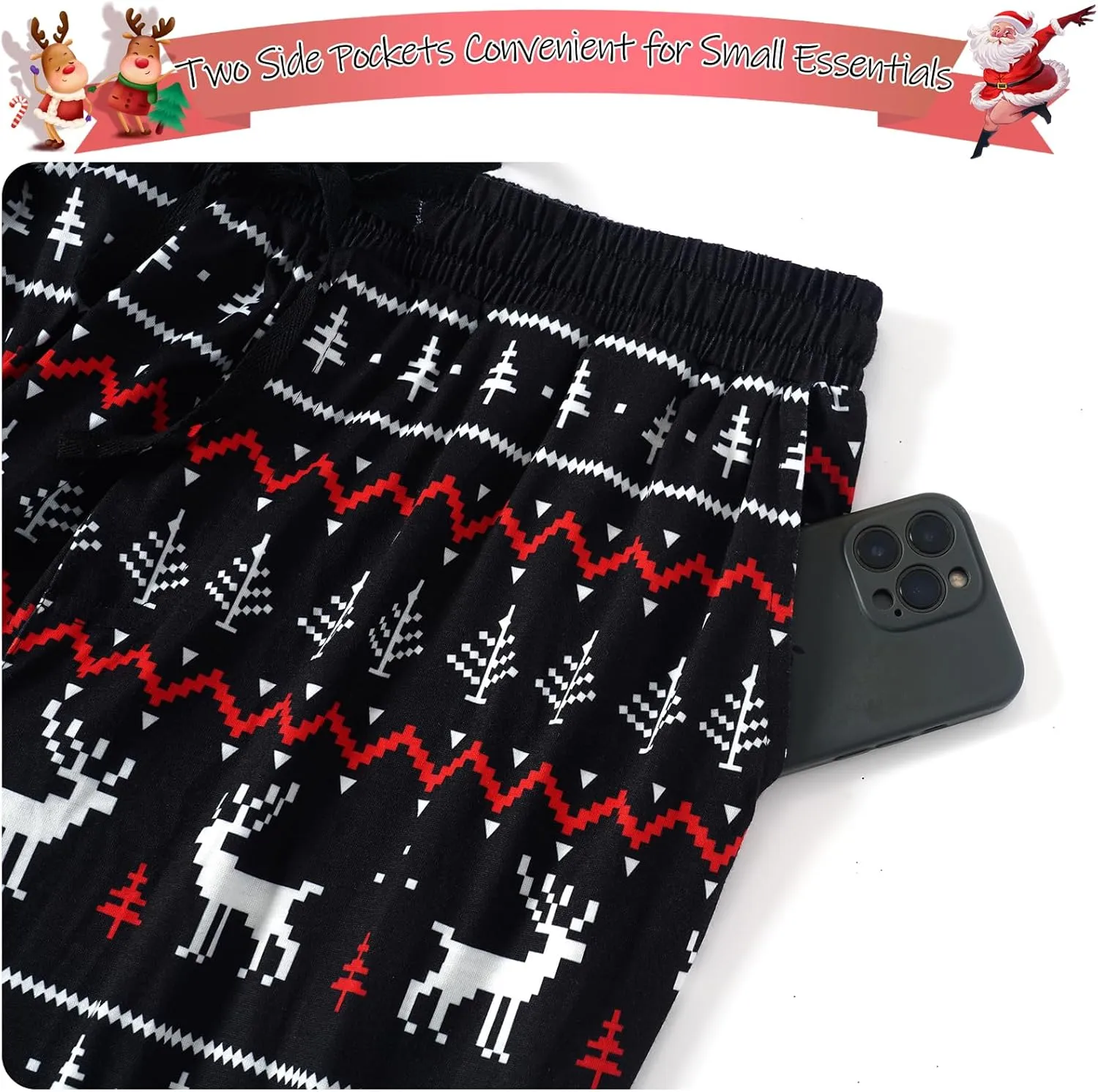 MERIABNY Mens Christmas Pajama Pants Holiday Pajamas for Lounging Sleeping Party