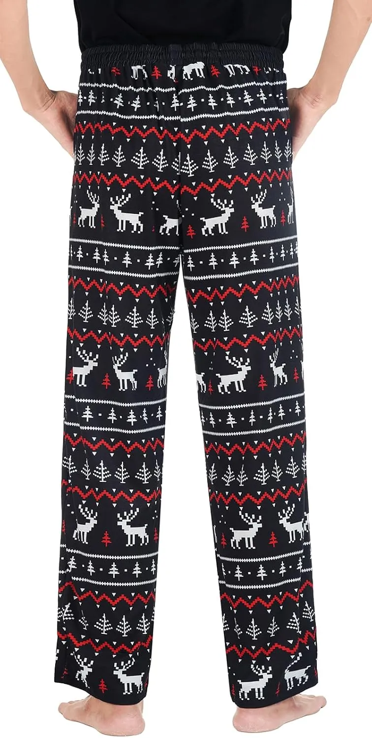 MERIABNY Mens Christmas Pajama Pants Holiday Pajamas for Lounging Sleeping Party