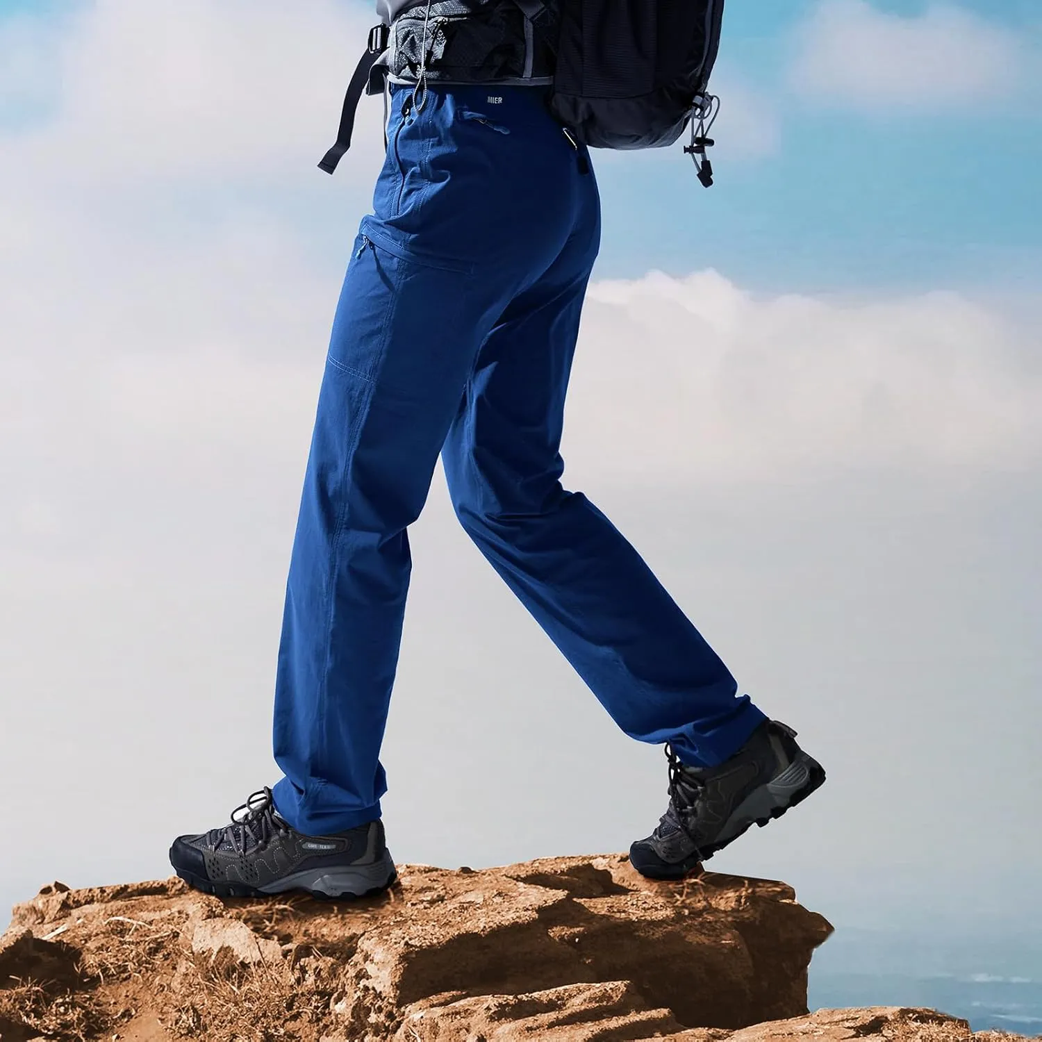 MIER Women's Quick Dry Cargo Pants Lightweight Tactical Hiking Pants with 6 Pockets, Stretchy and Water-Resistant
