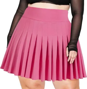 Moon Wood Women's Plus Size Pleated Tennis Skirt- Girls High Waist Athletic Golf Skirts with Shorts