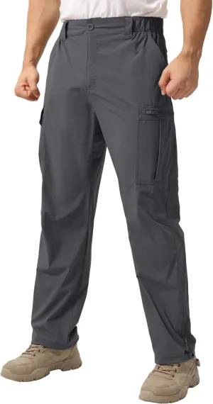 NATUVENIX Hiking Pants Men Lightweight Mens Travel Pants Quick Dry Cargo Pants for Men Stretch Work Pants Water Resistant