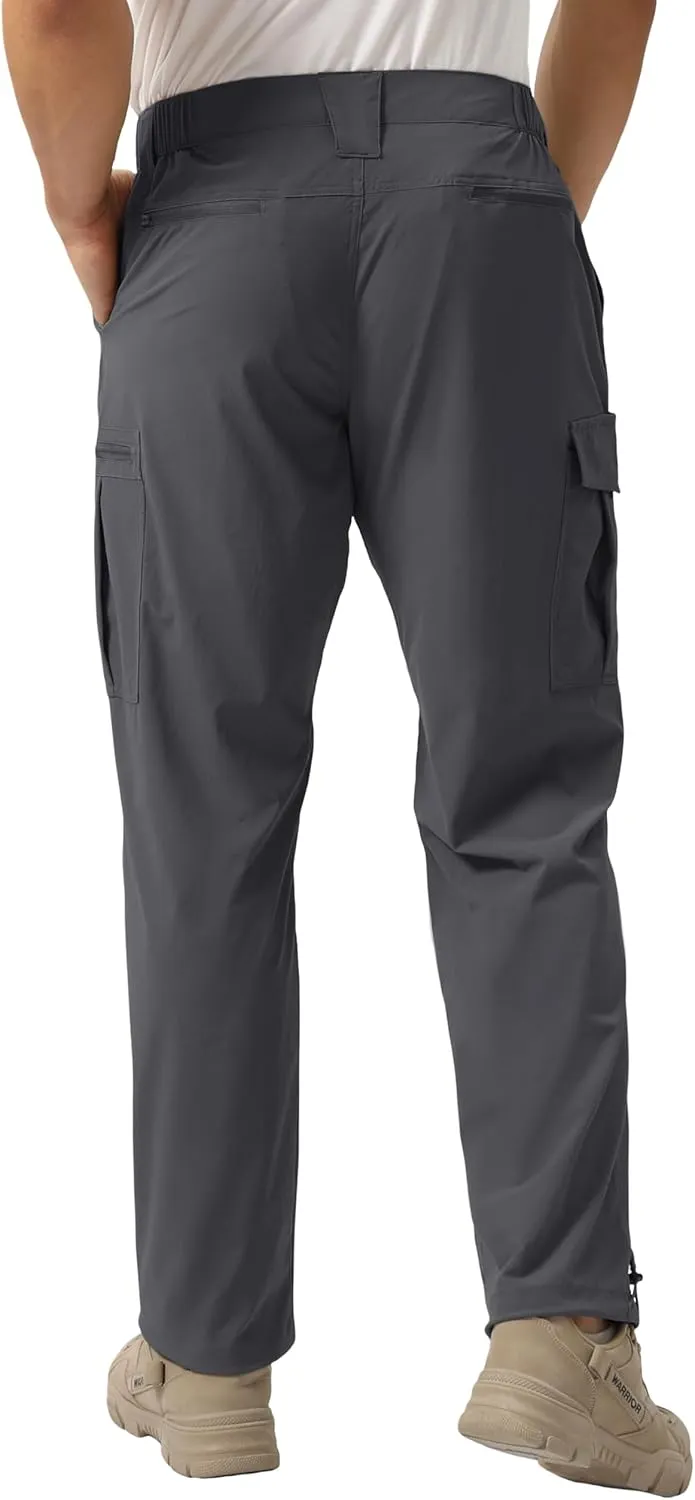 NATUVENIX Hiking Pants Men Lightweight Mens Travel Pants Quick Dry Cargo Pants for Men Stretch Work Pants Water Resistant