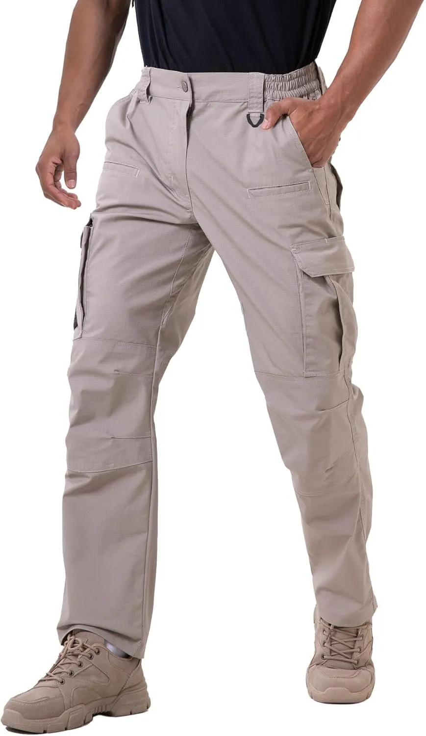 NATUVENIX Mens Work Pants Ripstop Tactical Pants for Men Lightweight Hiking Pants Men Water Resistant Cargo Pants Military