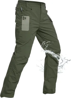 NAVEKULL Men's Flex Tactical Pants Ripstop Stretch Work Cargo Pants Water Resistant Outdoor EDC Hiking Pants