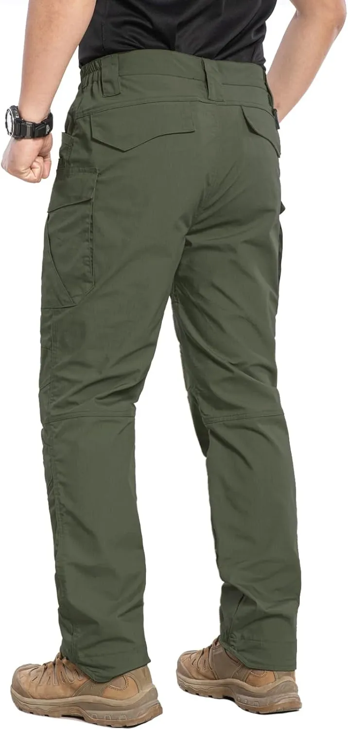 NAVEKULL Men's Flex Tactical Pants Ripstop Stretch Work Cargo Pants Water Resistant Outdoor EDC Hiking Pants