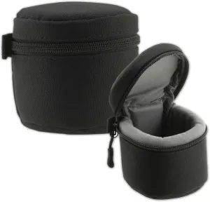 Navitech Black Water Resistant Camera Lens Protective Case Pouch - Compatible With Sony FE 50mm F2.5 G Lens