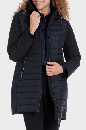 Navy blue parka