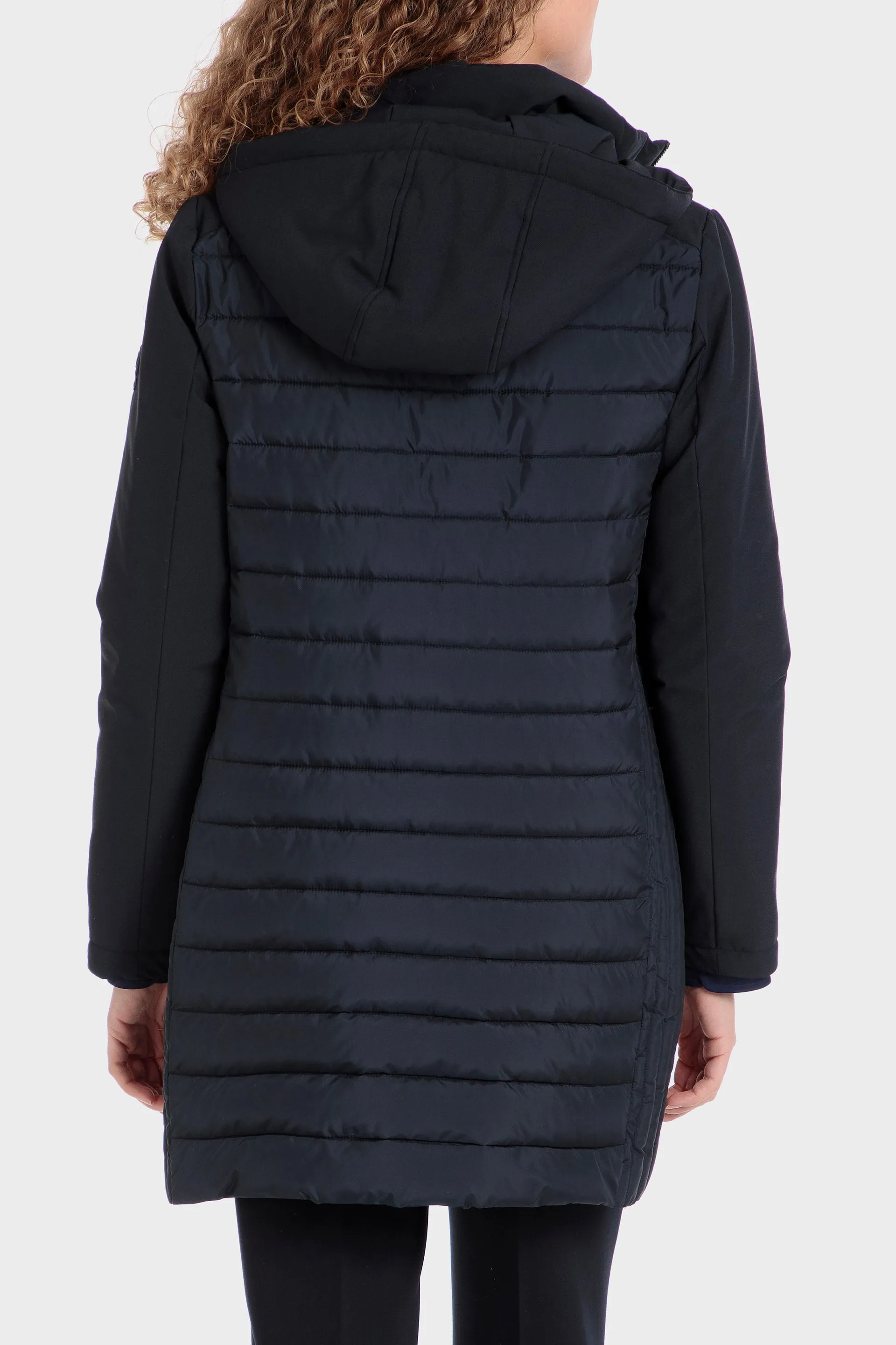Navy blue parka