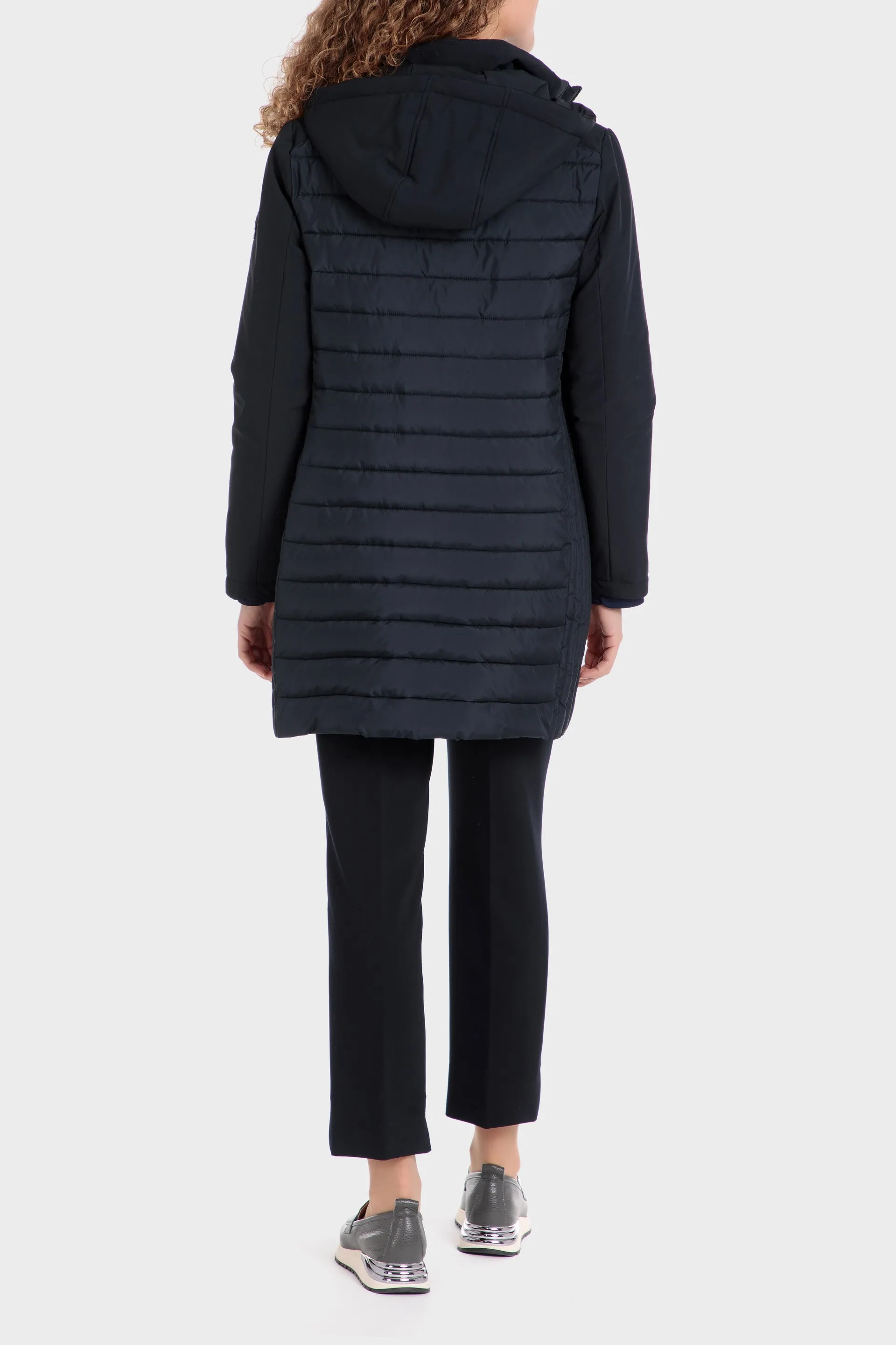Navy blue parka