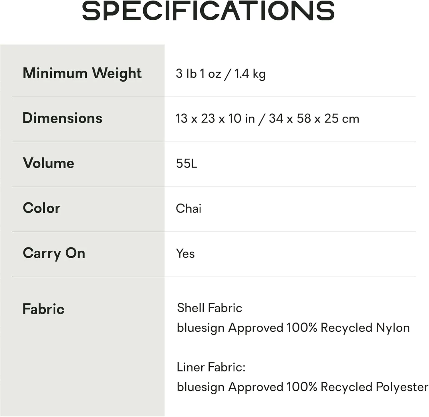 NEMO Equipment Double Haul Convertible Duffel & Tote Bag  Water-Resistant Gear Bag with Backpack Straps - 55L - Chai