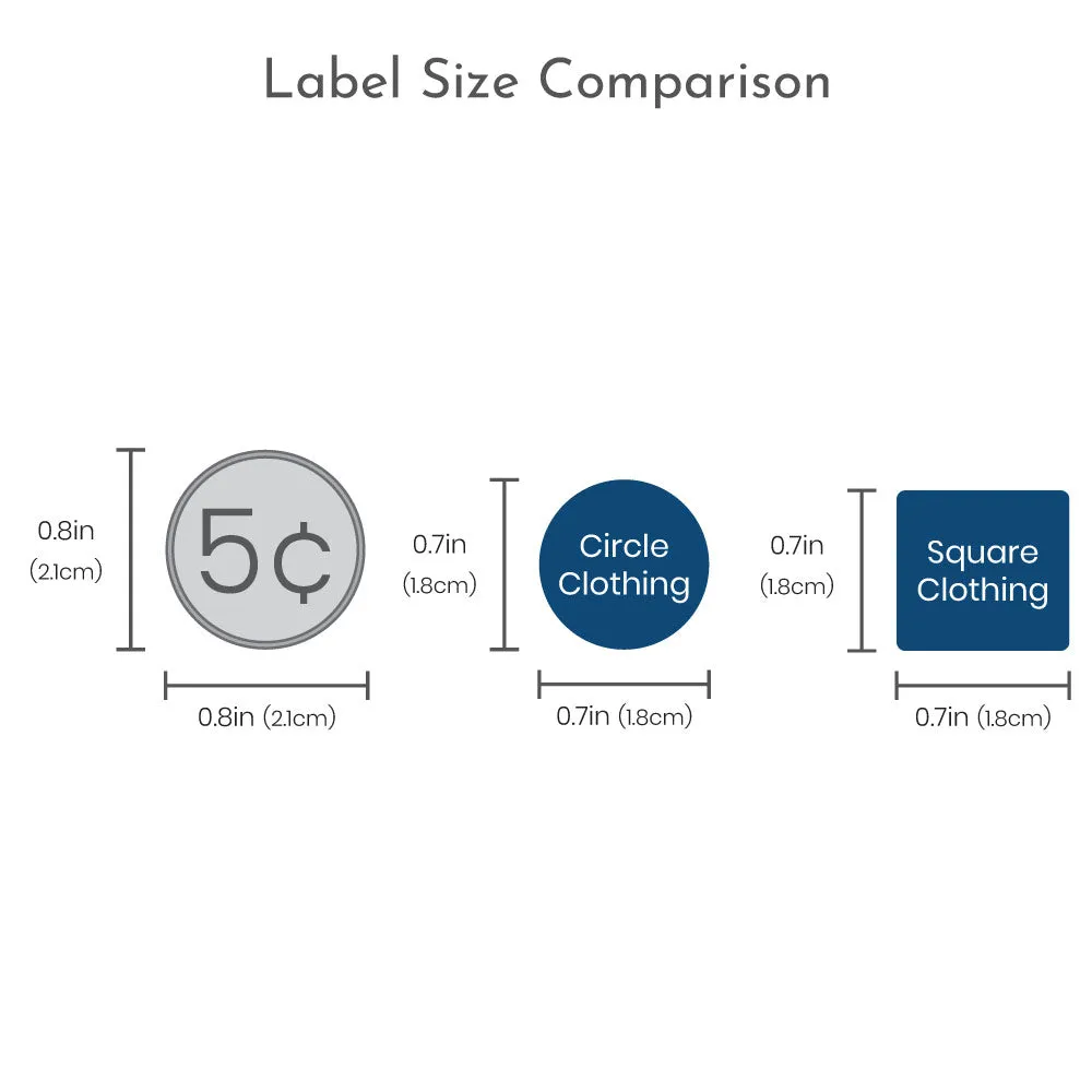 Neutral Rainbow Clothing Labels