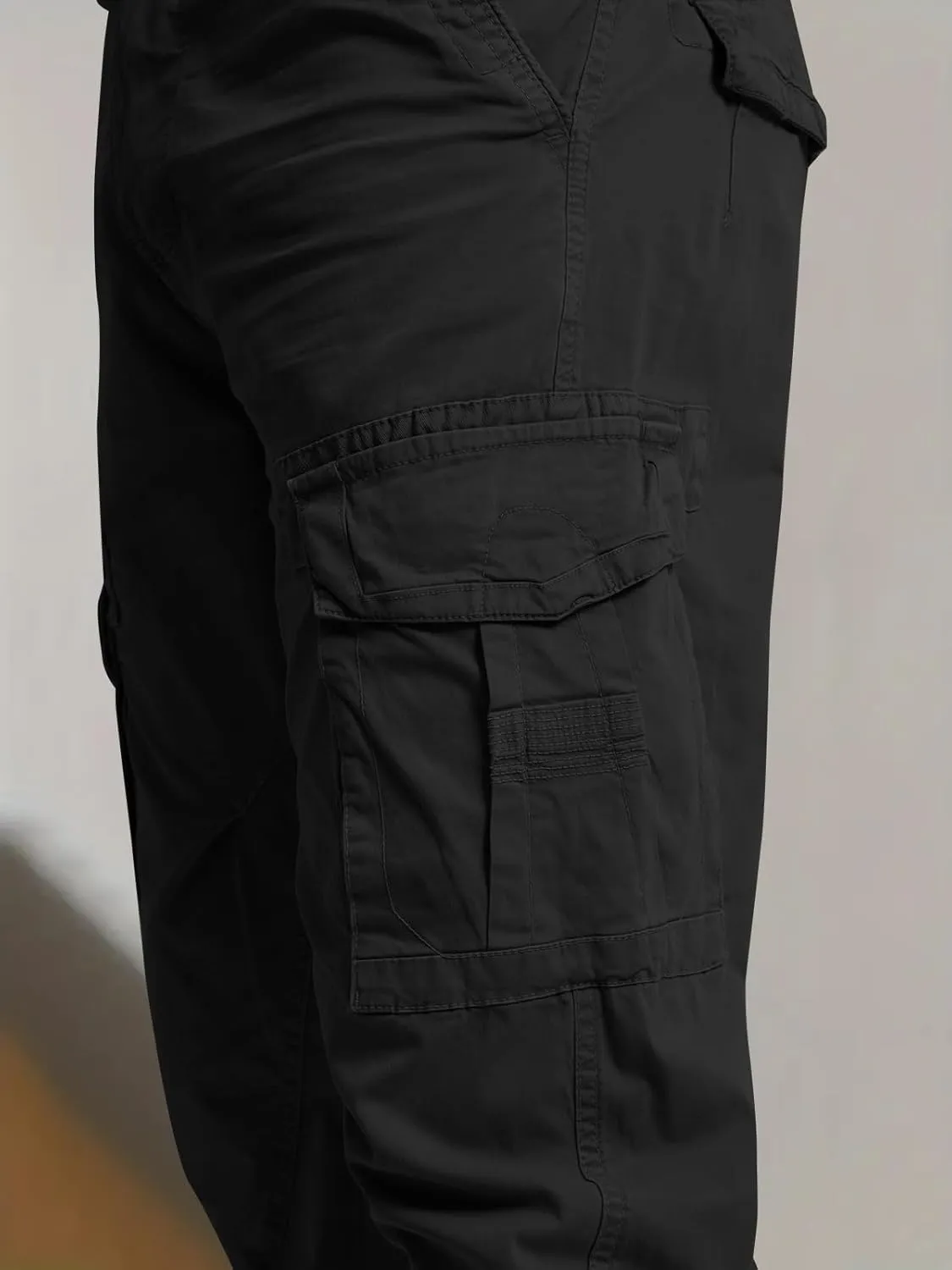 OUTSON Men's Relaxed Fit Cargo Pants 8 Pockets Work Pants Casual Outdoor Pants Ripstop Tactical Pants for Men