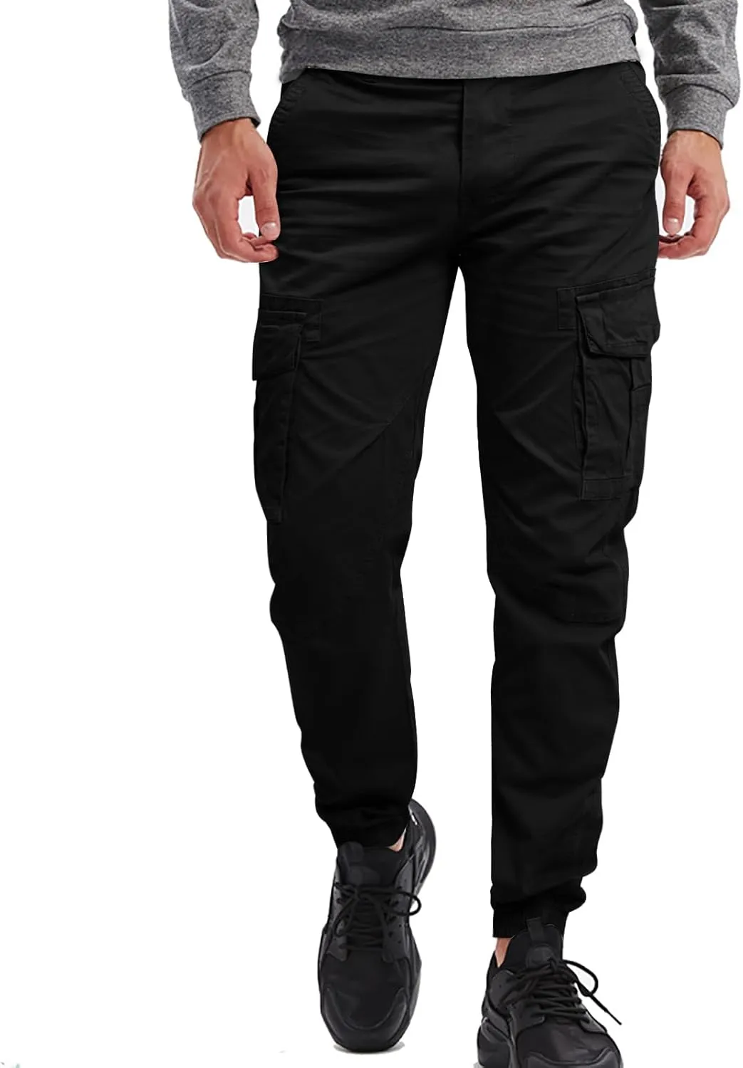 OUTSON Men's Relaxed Fit Cargo Pants 8 Pockets Work Pants Casual Outdoor Pants Ripstop Tactical Pants for Men