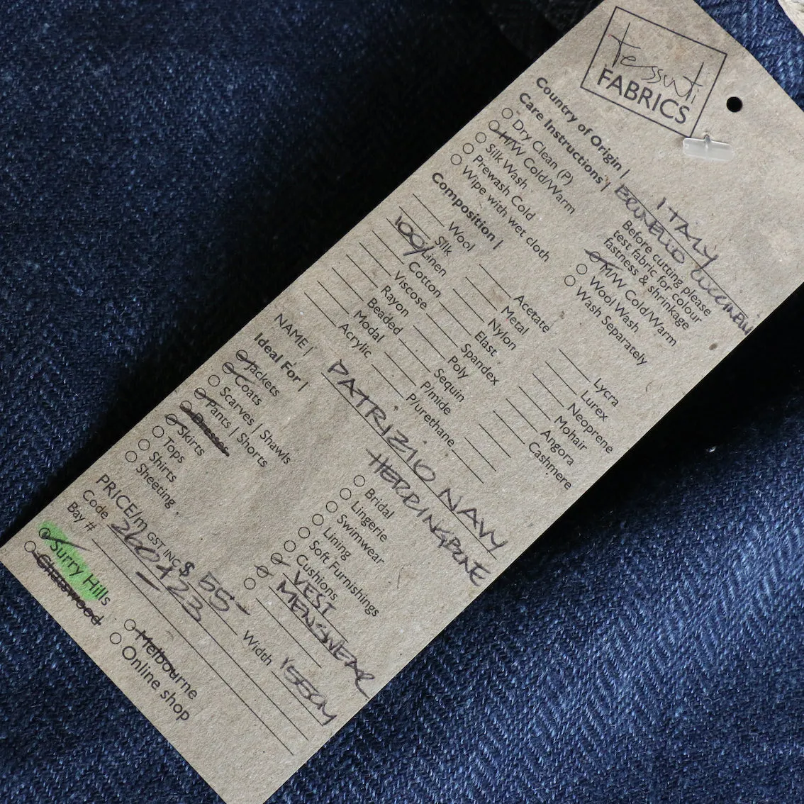 Patrizio Navy Herringbone