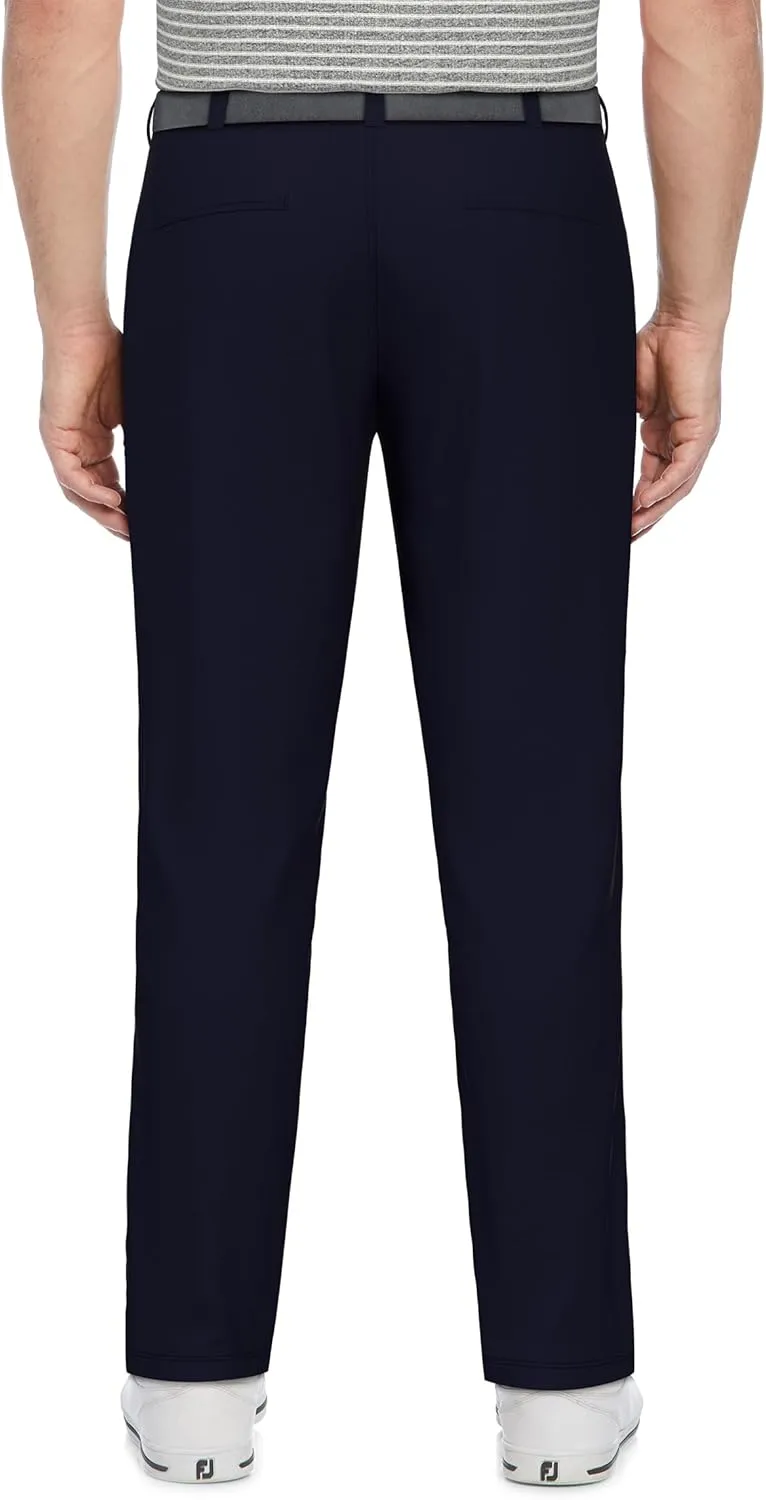 PGA TOUR Men's 5-Pocket Performance Pull-on Golf Pants, 30"/32" Inseams, 4-Way Stretch, Moisture-Wicking, Sun Protection