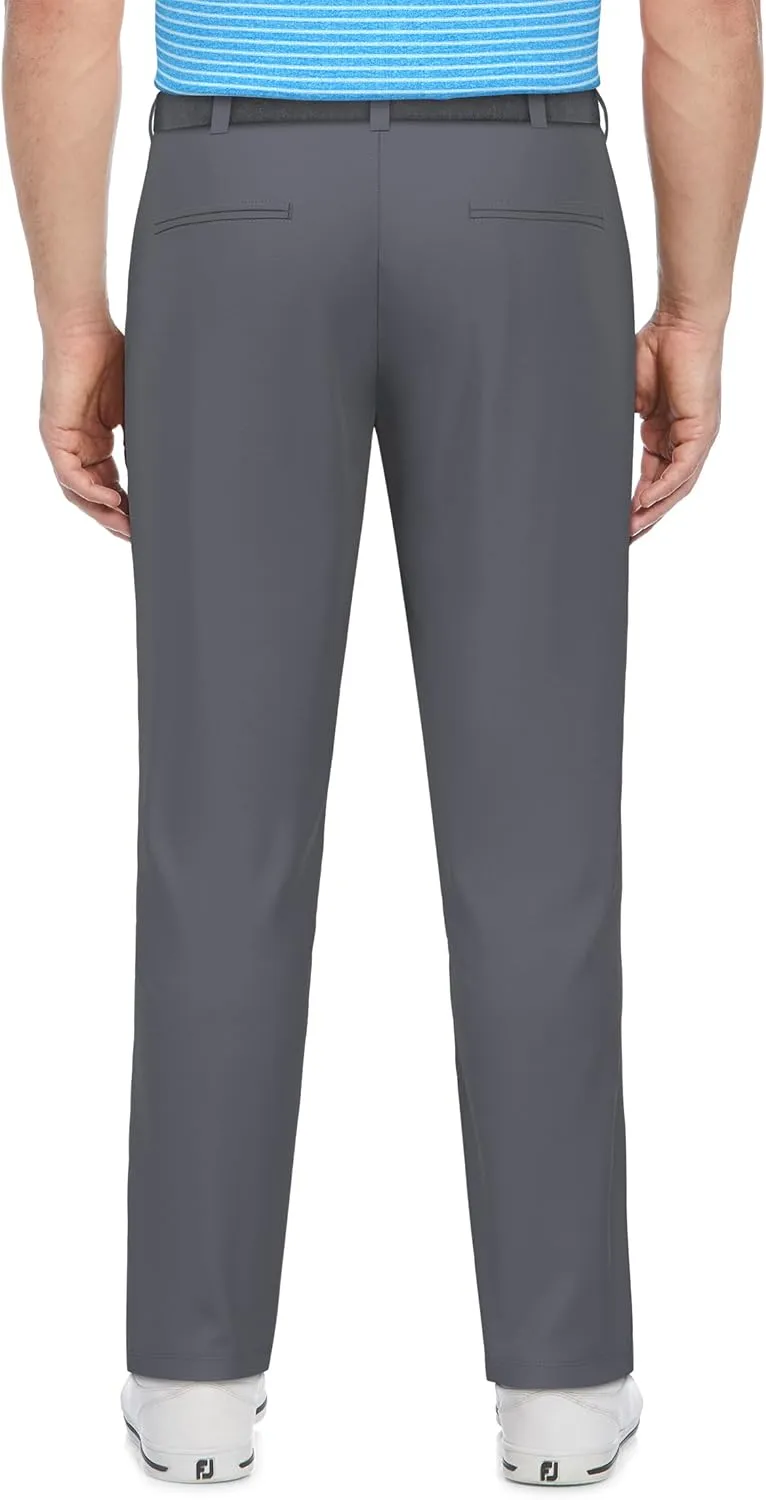 PGA TOUR Men's 5-Pocket Performance Pull-on Golf Pants, 30"/32" Inseams, 4-Way Stretch, Moisture-Wicking, Sun Protection