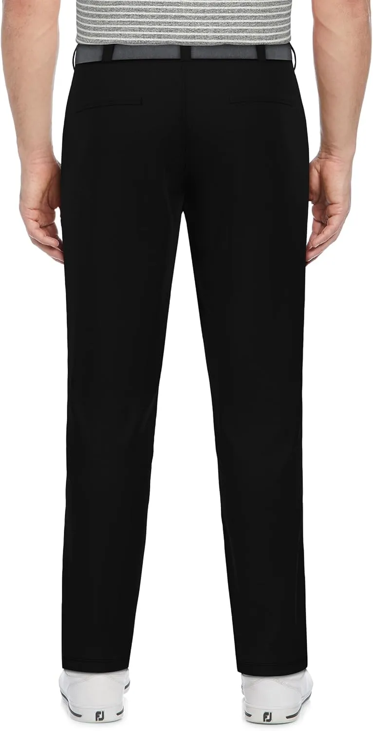 PGA TOUR Men's 5-Pocket Performance Pull-on Golf Pants, 30"/32" Inseams, 4-Way Stretch, Moisture-Wicking, Sun Protection