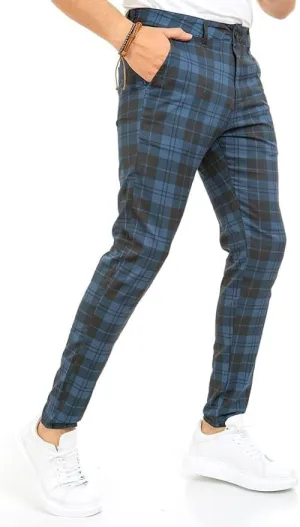 Plaid Pants for Men Wetta Jeans Sportswear - Skinny Chinos Pants Men  Stretchy Mens Fashion Plaid Pant