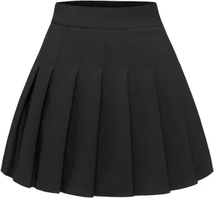 Pleated Skirts for Women Mini High Waist Skater Tennis Skirt A-line Cheerleader Skirt