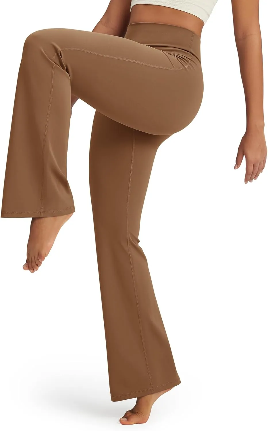 Promover Bootcut Yoga Pants for Women High Waist Dress Pants Flare Leggings 29" 31" 33" Workout Pant for Casual Work