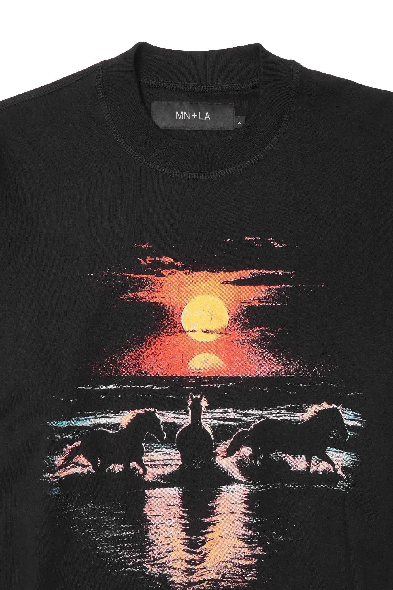 "HORSE POWER" TEE IN ANTHRACITE