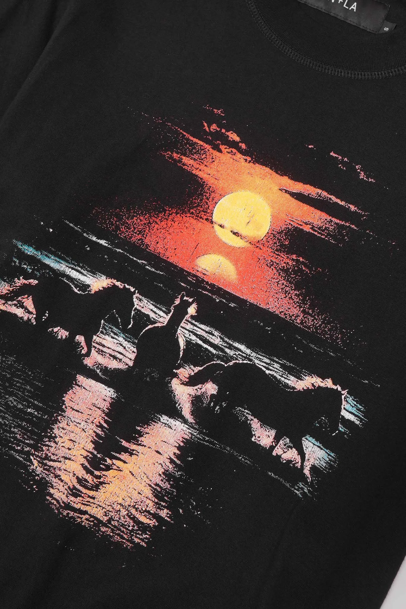 "HORSE POWER" TEE IN ANTHRACITE