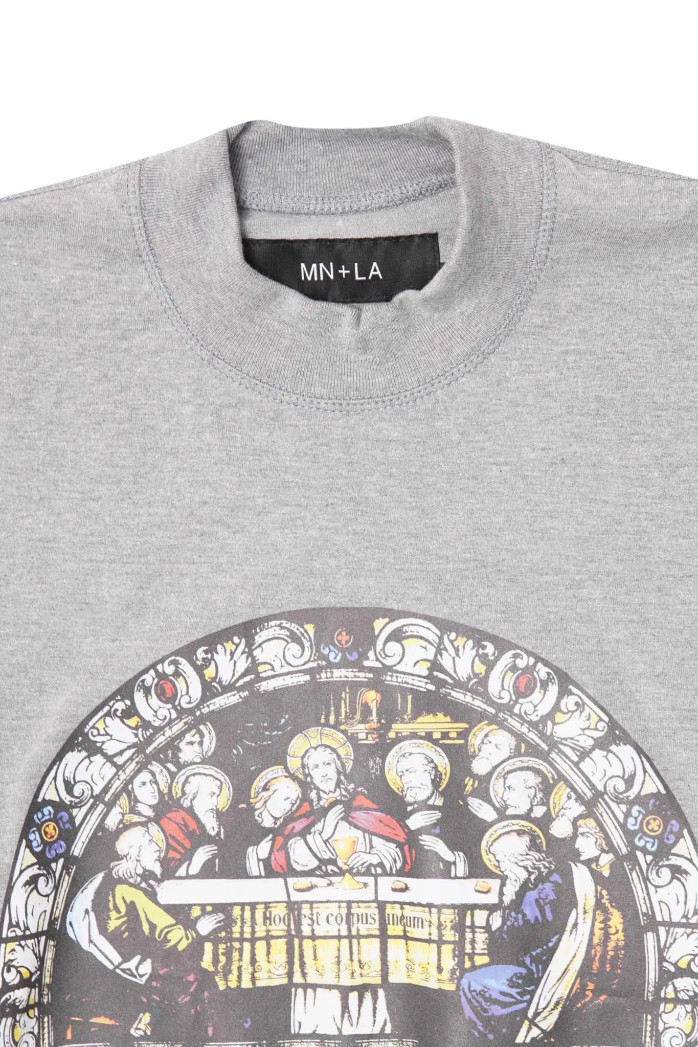 "LAST SUPPER" TEE IN HEATHER GREY