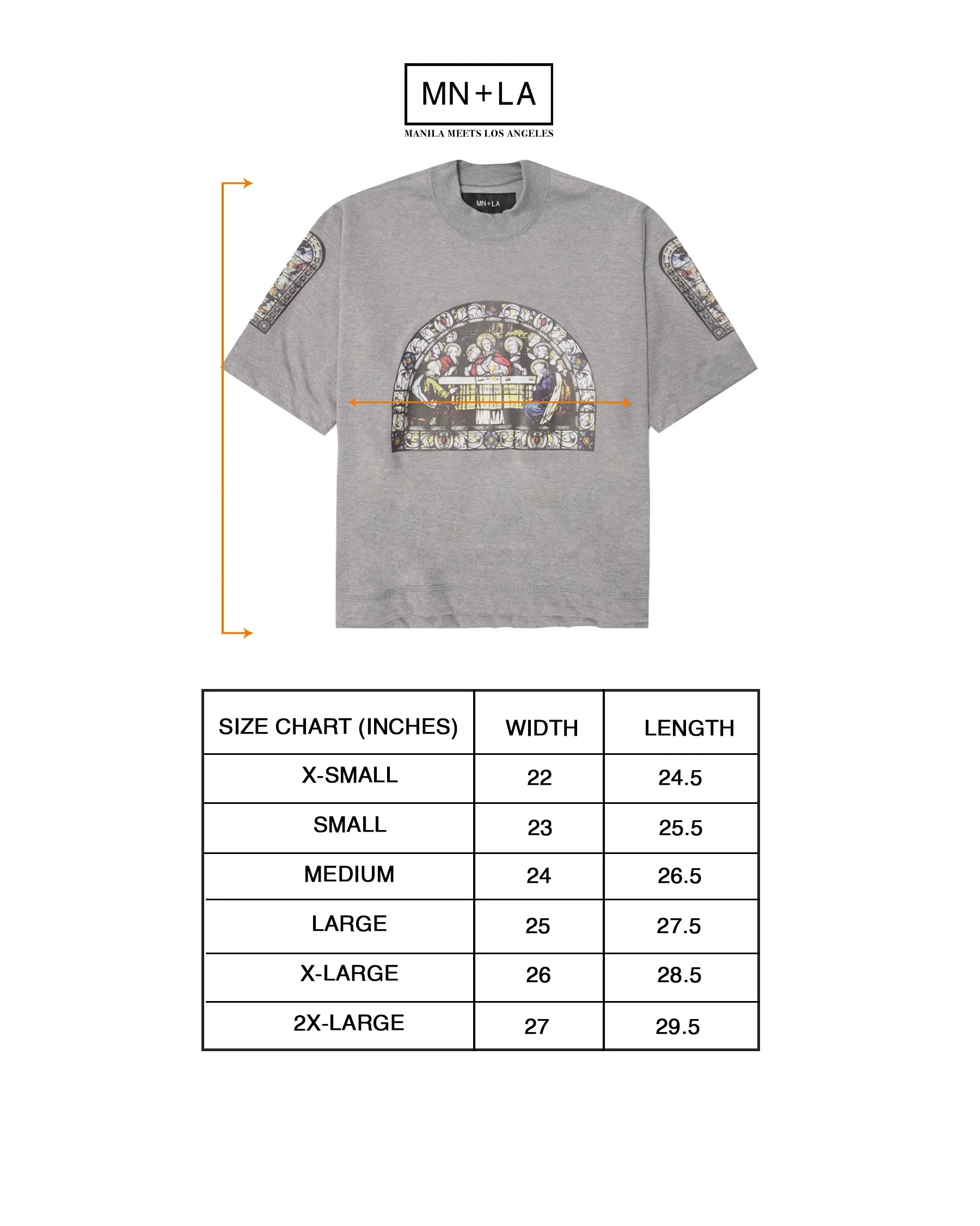 "LAST SUPPER" TEE IN HEATHER GREY