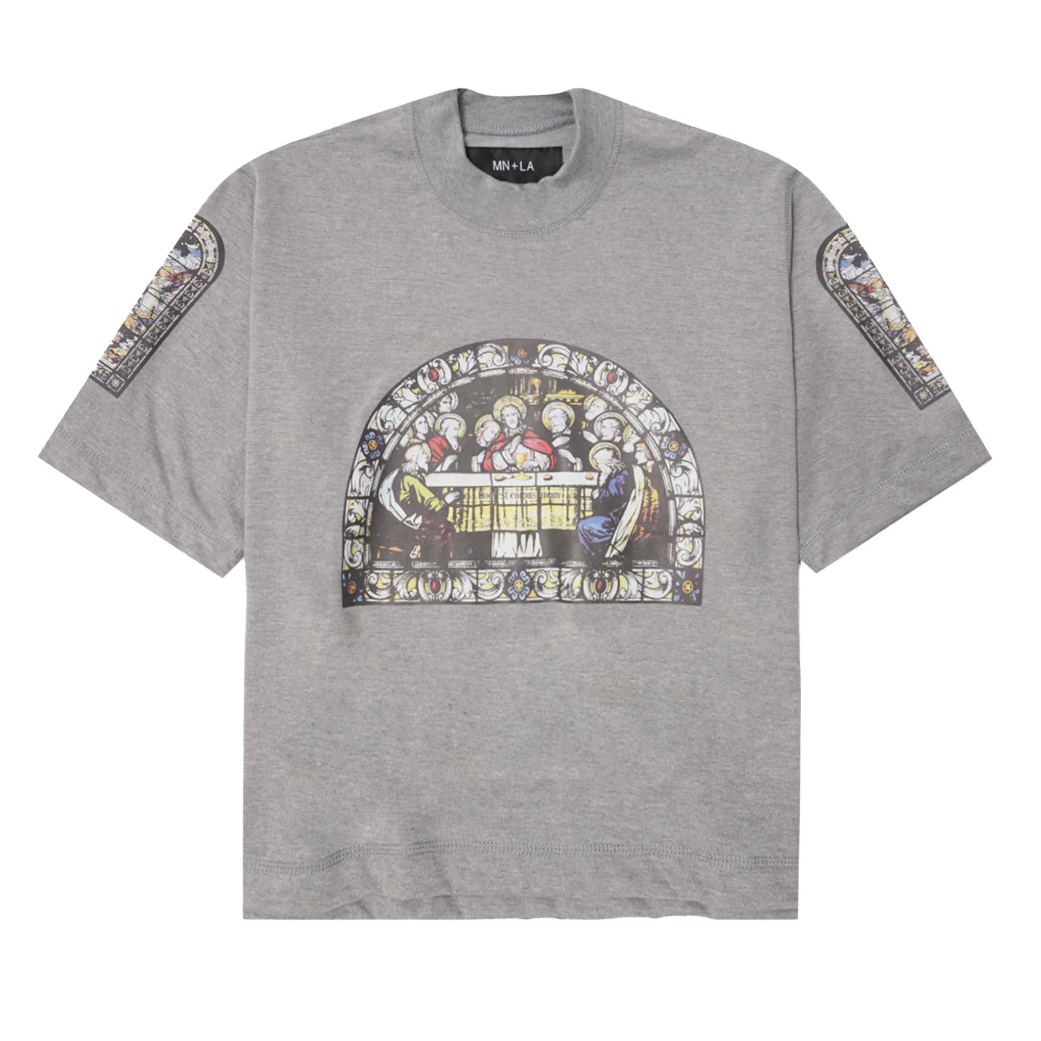 "LAST SUPPER" TEE IN HEATHER GREY