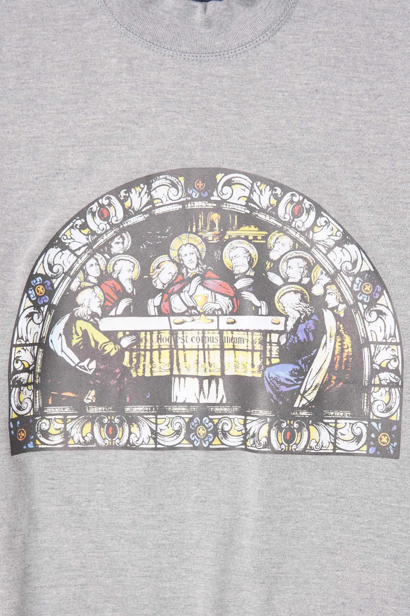 "LAST SUPPER" TEE IN HEATHER GREY