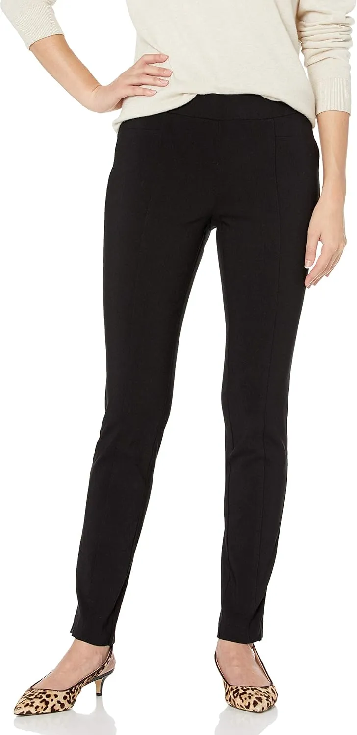 Rafaella Women's Solid Supreme Stretch Dress Pants with Pull-on Waistband and Pockets, Durable Work Slacks, 30.5" Inseam