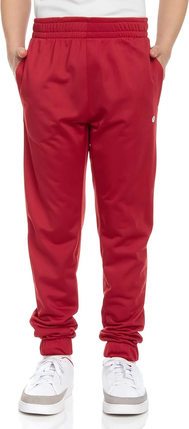 RBX Boys Sweatpants - 4 Pack Stretch Performance Tricot Activewear Boys Joggers Athletic Pants with Side Pockets (Size: 4-20)