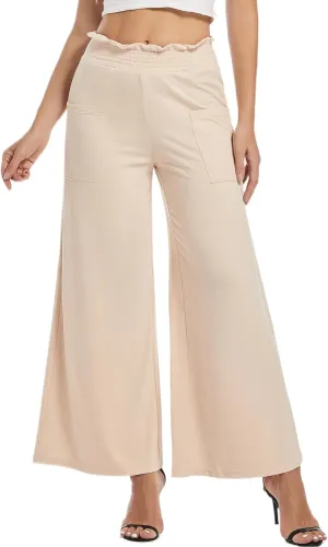 sandbank Wide Leg Pants for Women High Waist Palazzo Pants 2024 Long Dress Pants Trousers with Pockets