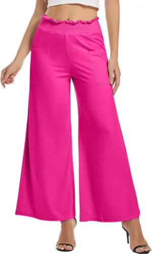 sandbank Wide Leg Pants for Women High Waist Palazzo Pants 2024 Long Dress Pants Trousers with Pockets