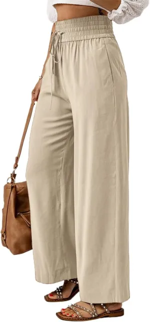 SCORP Women's Loose Elastic Waist Pants Casual High Waist Drawstring with Pockets