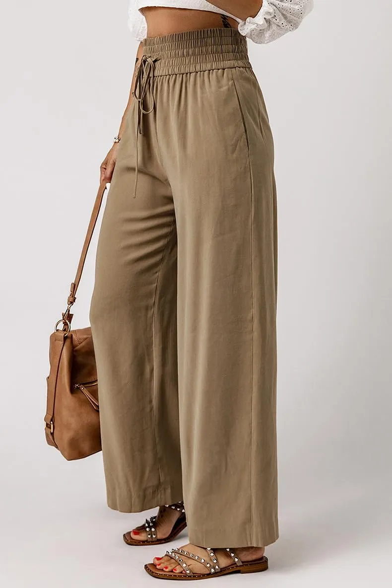 SCORP Women's Loose Elastic Waist Pants Casual High Waist Drawstring with Pockets
