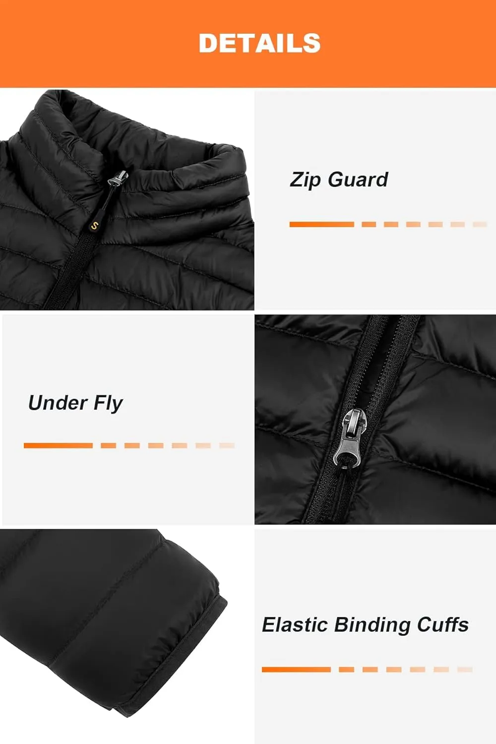 SLOW DOWN Men Lightweight Down Puffer Jakcet, Packable Winter Puffy Down Jacket