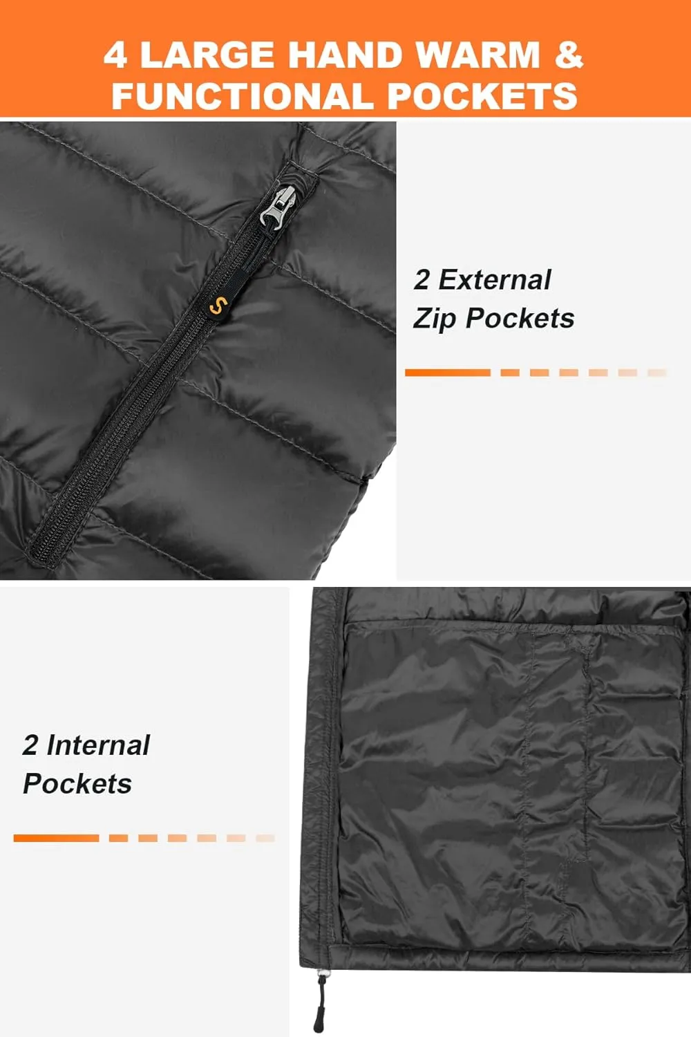 SLOW DOWN Men Lightweight Down Puffer Jakcet, Packable Winter Puffy Down Jacket